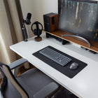 BlueDiamond Regular Premium Felt Deskpad for Home Office Gaming Anti-Slip Rubber Bottom - 25.6" L x 11.8" W - Charcoal-Overall Dimensions: 25.6" L x 11.8" W x 0.12" H