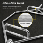 MotionGrey Olympic Hex Trap Bar for Deadlifts and Strength Training - 140 cm - Silver-Olympic-style format integrates with a strength-training and weightlifting setup