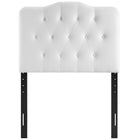Modway Annabel Upholstered Vinyl Twin Headboard - White-Fits twin size beds
