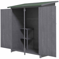 Outsunny Garden Storage Shed with Asphalt Roof - 55" x 30"-Solid sheet roof and floor 