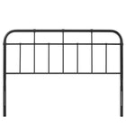 Modway Alessia Metal Queen Headboard - Black-Height Adjustable