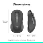 Logitech Signature Plus M750 Wireless Mouse - For Small to Medium Hands - Graphite -Fully compatible with Windows 11