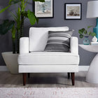 Modway Agile Upholstered Fabric Armchair - White-Non-Marking Foot Caps