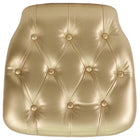 Flash Furniture Hard Gold Tufted Vinyl Chiavari Chair Cushion-Firm Chair Cushion