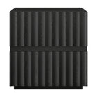 Hudson&Canal Jaylen Rectangular Fluted Nightstand - 24" W - Black Grain-Drawers feature an inside bevel for a handgrip on the top edge, pull lightly to open