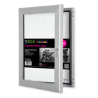 Seco Locking Poster Case, 24" x 36", Silver-A lockable indoor or outdoor waterproof case to display posters, pictures, and notices - can be used indoors and outdoors