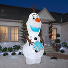 GEMMY Airblown Inflatable Christmas Olaf with Snowflake - 131" x 47"-Includes stakes and tethers