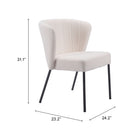 Zuo Aimee Dining Chair - Cream - Set of 2-6