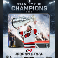 Frameworth Carolina Hurricanes 2026 Stanley Cup Champions: Jordan Staal Ice Design PhotoGlass Framed Photo - 18" W x 22" H-Officially licensed NHL and NHLPA photo: Jordan Staal 16x20 PhotoGlass Frame Carolina Hurricanes 2026 Stanley Cup Champions Ice Design for Carolina Hurricanes fans and collectors