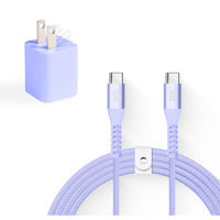 LOGiiX Vibrance USB-C Charging Kit - Lavender-Colorful & compact charging kit for USB Type-C devices