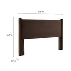 Modway Rael Performance Velvet Queen Headboard - Chocolate Brown-6