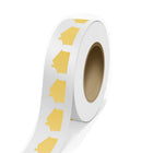 JAM Paper Standard Label Rolls - House Shaped - 1 7/8 x 2 7/8 - Gold Metallic Foil - 125 Labels/Roll-Colour: Durable Gold Shiny Foil | Make your mail stand out with colourful shipping address labels.