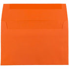 JAM Paper A7 Coloured Invitation Envelopes - 5.25 x 7.25 - Orange Recycled - 50 Pack-These envelopes are perfect to use for sending invitations, greeting cards, RSVP's, thank you cards, gifts for birthdays, graduations, holidays and more