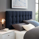 Modway Lily Upholstered Fabric Full Headboard - Navy-Deep tufting with stylish trim