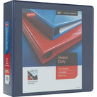 Staples Heavy-Duty View Binder with D-Rings - 3" - Blue-Gap Free ring design prevents gapping and misalignment of rings