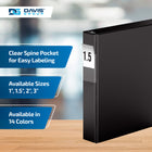 Davis Group Premium Economy Binder - D Ring - 1.5" - Black - 6 Pack-D Ring, Non-Locking
