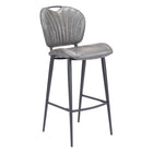 Zuo Terrence Barstool - Vintage Grey-Tufted upholstery seat
