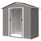 Outsunny Metal Garden Shed - 6.5' x 3.5' - Light Grey-Lots of storage space
