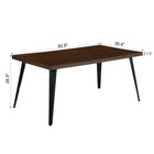 Homy Casa 63"W Modern Writing Desk - Brown-Supports multiple devices and documents for efficient organization