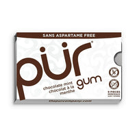 PUR Gum Chocolate Mint - 9 Piece Blister Pack-Chocolate Mint Gum