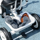 Qaba 6-in-1 Kids Tricycle with Removable Handlebar and Canopy - White-Material: Metal, PP, Polyester 
