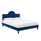 Modway Soleil Performance Velvet Full Bed - Navy-Stain-Resistant Performance Velvet