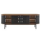 Modway Fortitude 71" TV Stand - Walnut Black-8