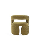 Manhattan Comfort Corvette 28.7" Mid-Century Modern Velvet Upholstered Dining Chairs - Olive Green - Set of 2-27.2" L x 22" W x 29.9" H