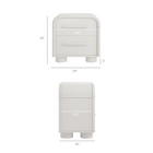 Modway Bellamy Curved 2-Drawer Nightstand - White Matte-Two Drawer Storage Design