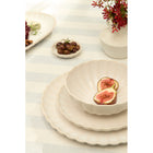 Casa Domani Solare 12-Piece Dinner Set - Cream-Reactive Glaze Finish