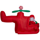 GEMMY Airblown Inflatable Christmas Animated Helicopter with Sky Diving Penguins - 76" x 53"-Self-inflates in seconds and deflates for easy storage
