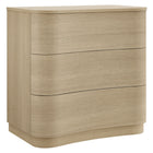 Modway Mirae 3-Drawer Curved Compact Dresser - Brushed Light Oak-3-Drawer Compact Dresser
