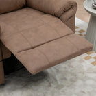 HOMCOM Manual Recliner with Vibration Massage and Side Pockets - Brown-Colour: Light Brown