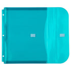 JAM Paper Plastic 3 Hole Punch Binder Envelopes, VELCRO Brand Closure, 1 Expansion, 8.6 x 11.5, Teal Blue, 12 Pack (218VB1TE)-Size: 8-5/8" x 11-1/2"