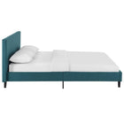 Modway Anya Fabric Full Bed - Teal-Non-Marking Foot Caps