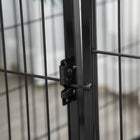 PawHut Metal Pet Playpen 4-Panel Indoor & Outdoor - 27.5" H-Locking latch keeps the door securely closed