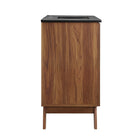Modway Soma 36" Bathroom Vanity - Walnut/Black-Wood Grain Finish