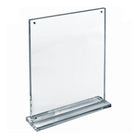Azar Desktop/Countertop Front Loading Acrylic Card Holder - Clear-Orientation: Portrait/Vertical