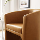 Modway Divulge Armchair and Ottoman - Tan-Tuck away self-storage ottoman