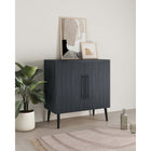 Manhattan Comfort Jodie 31.1" Mid-Century Modern Accent Cabinet - Charcoal Grey-Recommended for up to a 32" TV