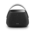 Harman Kardon Go + Play 3 - Black-The Harman Kardon Go + Play 3's three-way speaker design provides a detailed, clear stereo soundstage. Its down-firing 5” subwoofer delivers thunderous, accurate bass. Dual tweeters and mid-range drivers provide flawless vocal and instrument reproduction, while an additional front-mounted passive radiator kicks out the punch.