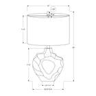 Monarch Specialties 25" H Table Lamp - Cream Resin / Ivory / Cream Shade-Attached with a 5ft transparent cord, place this versatile lamp on any end or side table, a nightstand or bedside table for a fashionable lighting source
