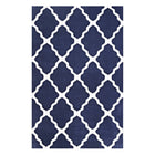 Modway Marja Moroccan Trellis Area Rug - 8 ft W x 10 ft L - Navy/Ivory-Moroccan Trellis Area Rug