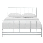 Modway Estate King Bed - White-Integrated Headboard/Footboard