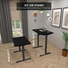 Mount-It! Compact Electric Standing Desk with 40" Table Top - Black-Reduce back strain, improve posture and experience all-day comfort while working or studying