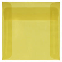 JAM Paper Square Translucent Vellum Invitation Envelopes - 6" x 6" - Primary Yellow - 25 Pack (PACV516)-Color: Primary Yellow 