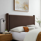 Modway Rael Performance Velvet King Headboard - Chocolate Brown-Upholstered Posts