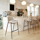Zuo Desi Barstool - Beige/Walnut - Set of 2-Assembly required