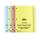 Hilroy Stitched Exercise Books - Ruled (5/16") - 8.5" x 11" - 80 Pages - 40 Sheets - Assorted Colours - 20 Pack-8 mm (5/16") ruling with blue feint lines