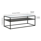 Hudson&Canal Ada 46"W Rectangular Coffee Table - Blackened Bronze-9